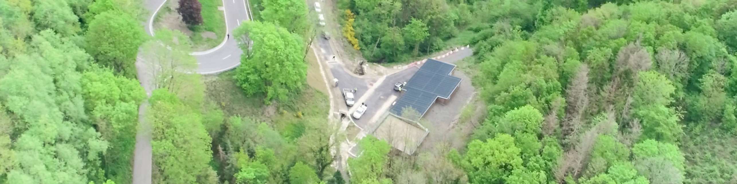 Photo aérienne de la station d'épuration de Bourscheid-Village