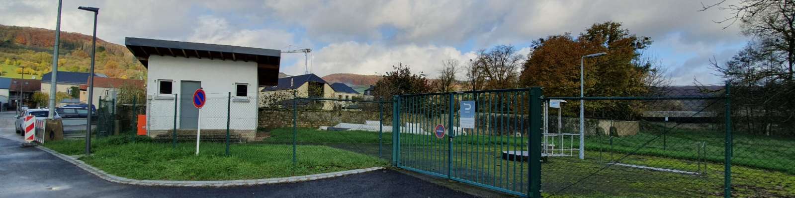 Fotobanner zur Präsentation der Kläranlage