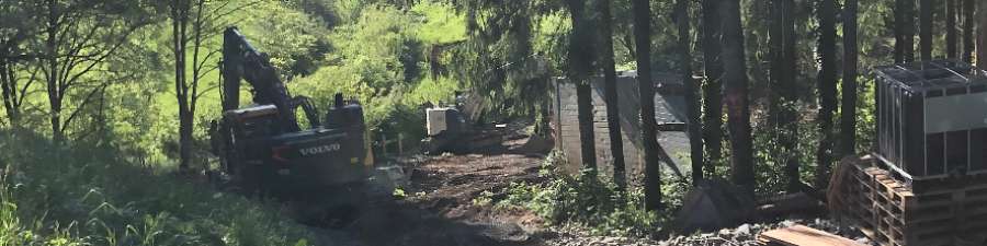 Fotobanner zur Präsentation der Kläranlage