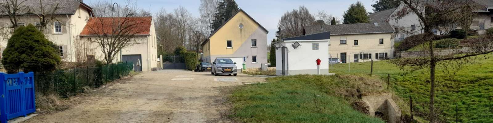 Fotobanner zur Präsentation der Kläranlage