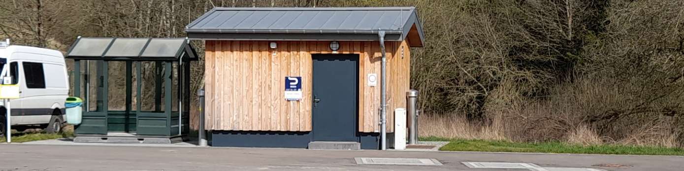 Fotobanner zur Präsentation der Kläranlage