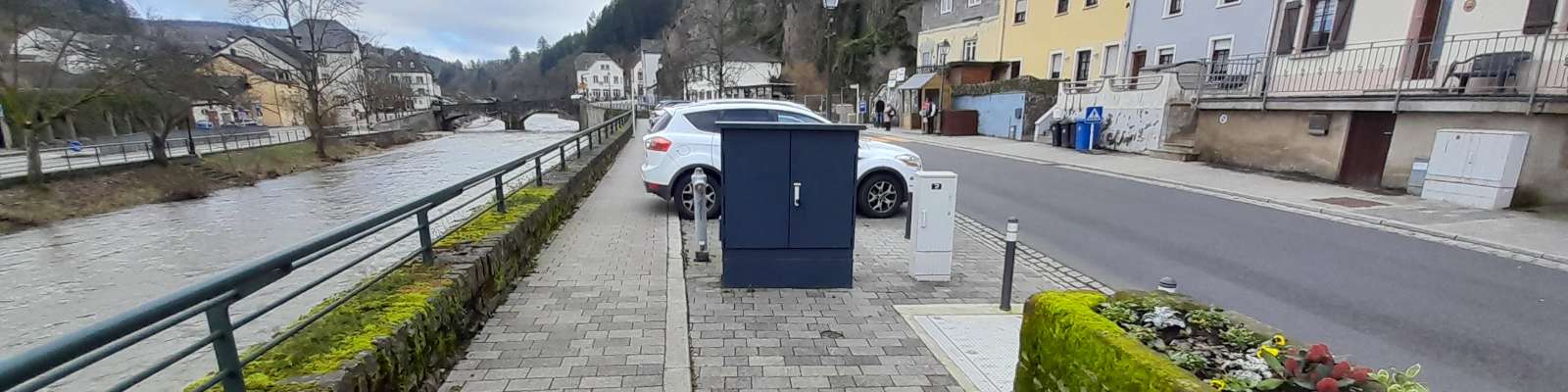 Fotobanner zur Präsentation der Kläranlage