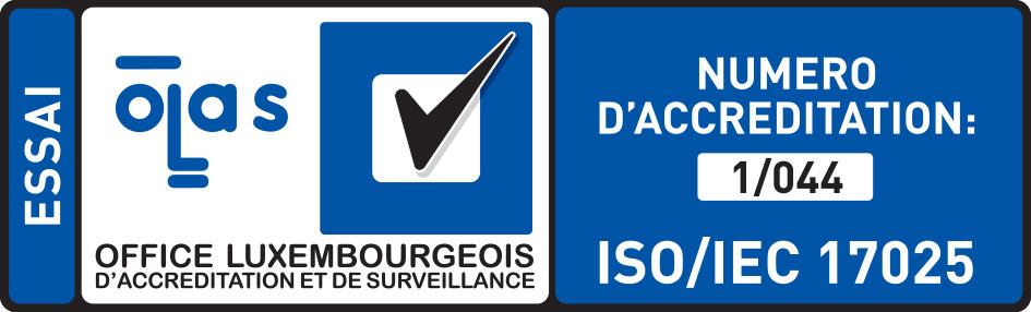 Logo OLAS relatif à l'accréditation du service analytique
