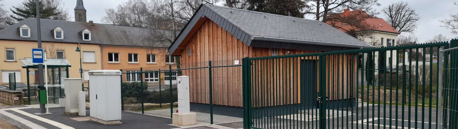 Fotobanner zur Präsentation der Kläranlage
