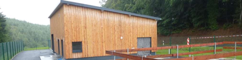 Fotobanner zur Präsentation der Kläranlage