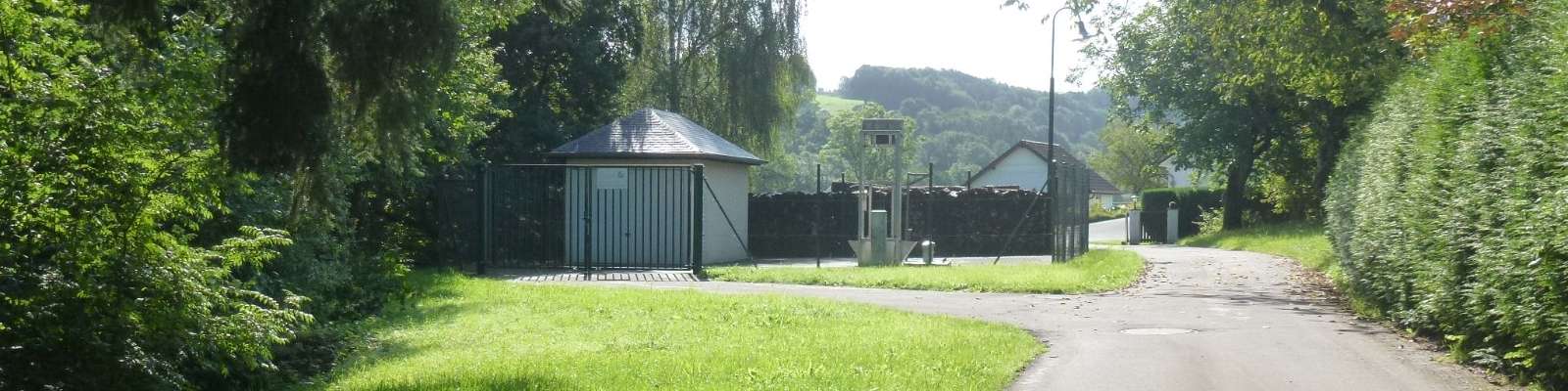 Fotobanner zur Präsentation der Kläranlage