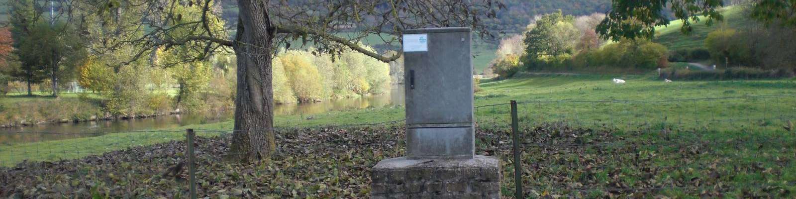 Fotobanner zur Präsentation der Kläranlage