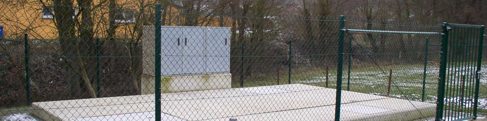 Fotobanner zur Präsentation der Kläranlage