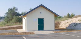 Photo du bâtiment de la station de pompage