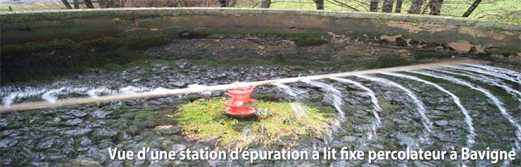 station d'épuration biologique de type lit fixe percolateur